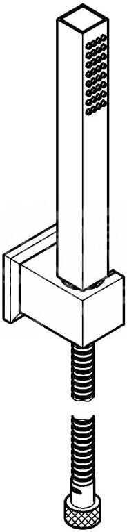 Grohe Euphoria Cube Handdoucheset staafhanddouche met houder gladde doucheslang 175cm chroom 27703000 - Foto 1