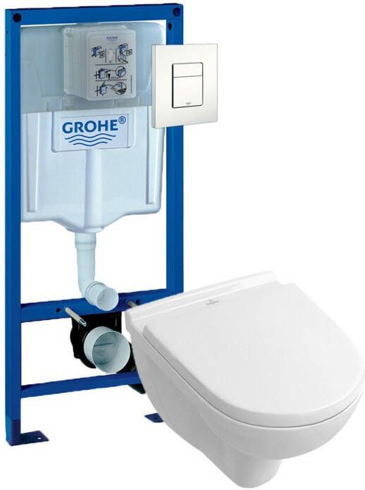 Grohe Villeroy & Boch O.novo Compact toiletset met Rapid SL en Skate Cosmopolitan bedieningspaneel