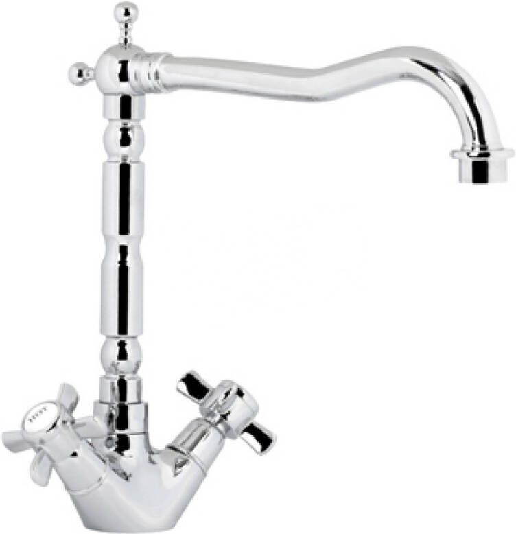 Plieger James 1-gats keukenkraan met rechte uitloop chroom 4330944