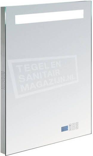 Sanilux Aluminium Spiegel Met Tl Verlichting En Radio 58cm