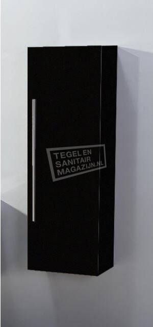 Sanilux Basic 120 cm Kolomkast Zwart Wenge met 1 deur Softclose