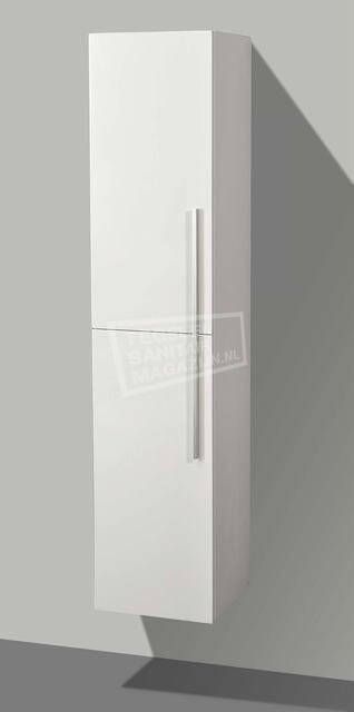 Sanilux Basic 160 cm Kolomkast Hoogglans Wit met 2 deuren Softclose