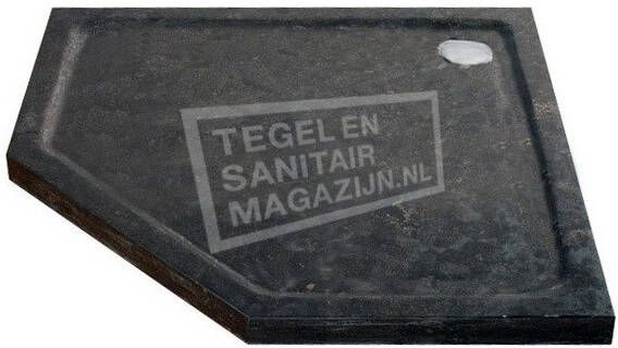 Sanilux Natuursteen (90x90x5 cm) Douchebak Vijfhoek