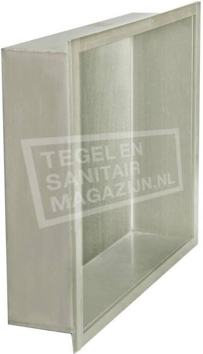 Sanilux Nicchia RVS Reserverolhouder (30x30x7 cm) voor Nis