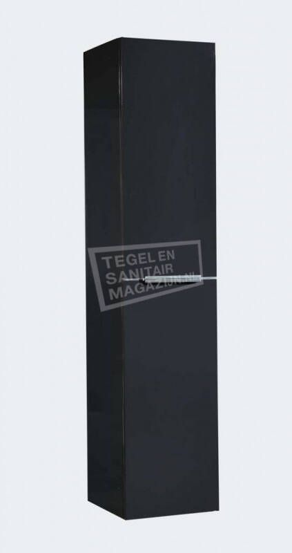 Sanilux Senza 160 cm Kolomkast Hoogglans Antraciet met 2 deuren Opleggreep Softclose