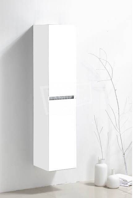 Sanilux Trend Line 160 cm Kolomkast Hoogglans Wit met 2 deuren Greeploos Softclose