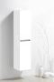 Sanilux Trend Line 160 cm Kolomkast Hoogglans Wit met 2 deuren Greeploos Softclose - Thumbnail 1
