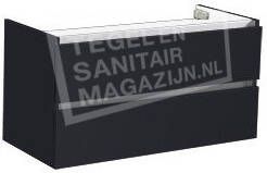 Sanilux trendline 100 x 47 cm Losse Onderkast met 2 Laden Hoogglans Antraciet