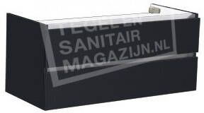 Sanilux trendline 120 x 47 cm Losse Onderkast met 2 Laden Hoogglans Antraciet