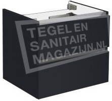 Sanilux trendline 60 x 47 cm Losse Onderkast met 2 Laden hoogglans antraciet