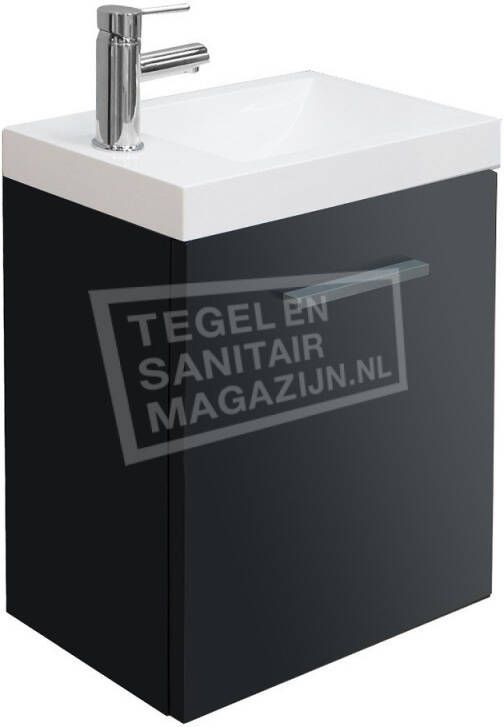 Schulz Elizabeth Toiletmeubel 50x25x50 cm Hoogglans Grijs