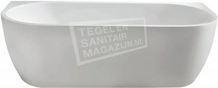 Schulz Meur Half-Vrijstaand Acryl Ligbad 180x80 met Waste Wit