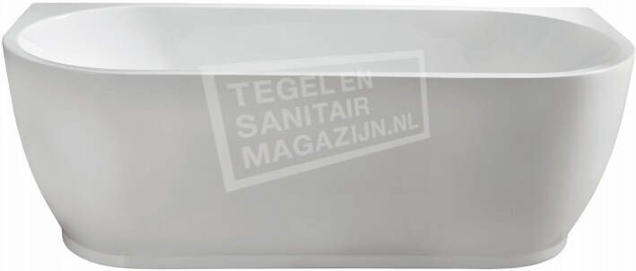 Schulz Meur Half-Vrijstaand Acryl Ligbad (170x75 cm) met Waste Wit