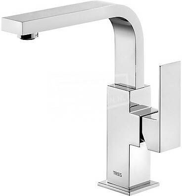 Tres Cuadro wastafelkraan met hoge uitloop chroom 106603