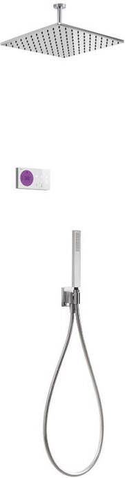 Tres Regendouche set electronisch Shower technology | Inbouw | Thermostaatkraan | 2-weg | Vierkant | Chroom - Foto 6