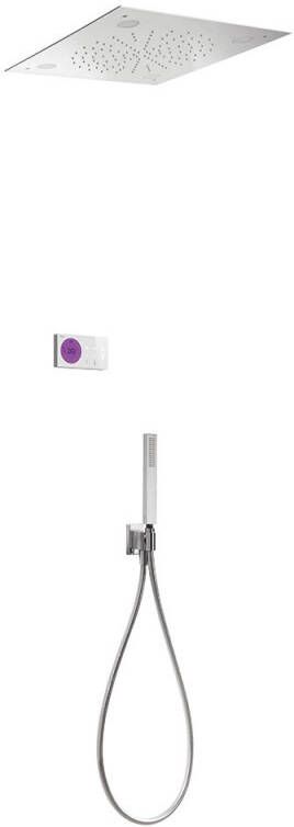 Tres Regendouche set electronisch Shower technology | Inbouw | Thermostaatkraan | 2-weg | Vierkant | Chroom - Foto 5