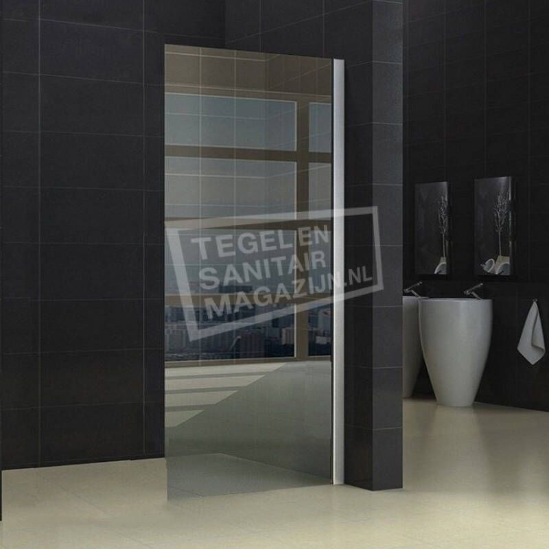 Wiesbaden Inloopdouche Miami 130x200cm Antikalk Helder Glas Chroom Profiel 10mm Veiligheidsglas Easy Clean - Foto 5