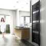 Wiesbaden Radiator Elara 181 7x45 cm Midden-Onder Aansluiting Mat Zwart (830 Watt) - Thumbnail 6