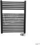 Wiesbaden Elara EL elektrische handdoek radiator 77x60 cm 400 watt zwart mat - Thumbnail 2