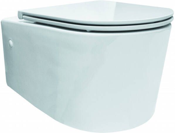 Xellanz Naturo wandcloset randloos met thinline softclose zitting wit glans - Foto 3