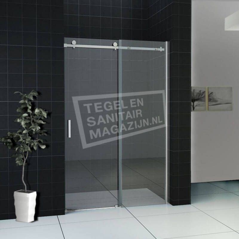 Wiesbaden Douchedeur Eco Nisdeur Schuifdeur 140x200cm Antikalk Helder Glas Chroom Profiel 8mm Veiligheidsglas Easy Clean - Foto 3
