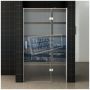Wiesbaden Douchedeur Miami Nisdeur Draaideur met Vaste Wand 140(60-80)x200cm Antikalk Helder Glas Chroom Profiel 8mm Veiligheidsglas Easy Clean - Thumbnail 4