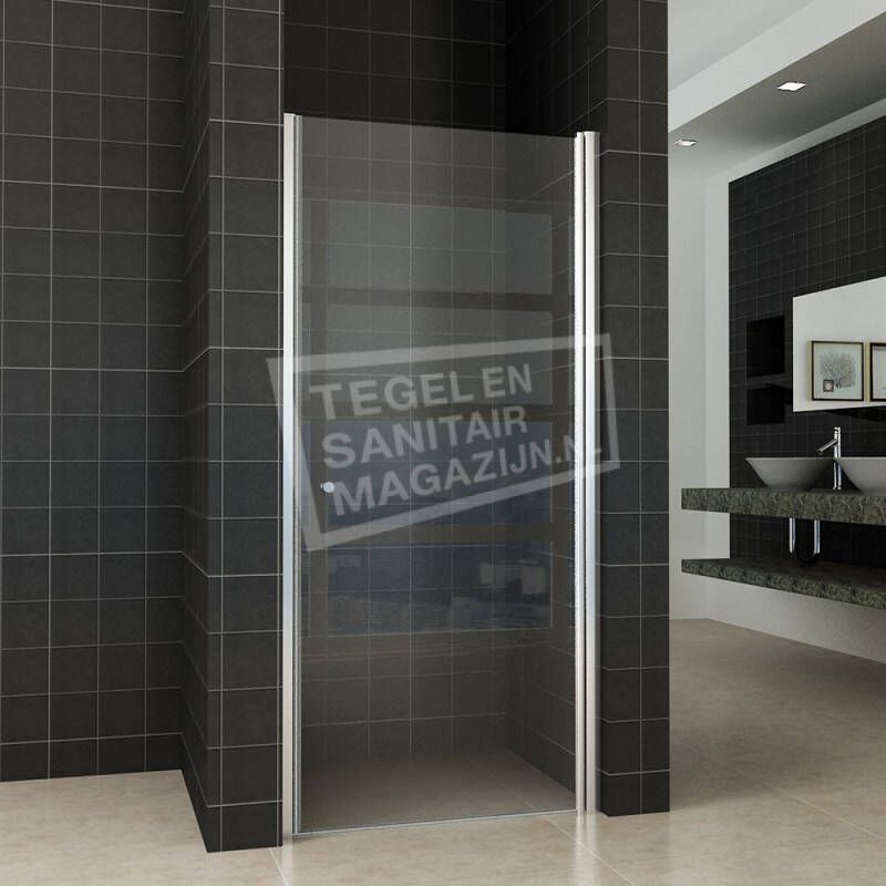 Wiesbaden Douchedeur Florida Nisdeur Draaideur 100x202cm Antikalk Helder Glas Chroom Profiel 8mm Veiligheidsglas Easy Clean - Foto 3