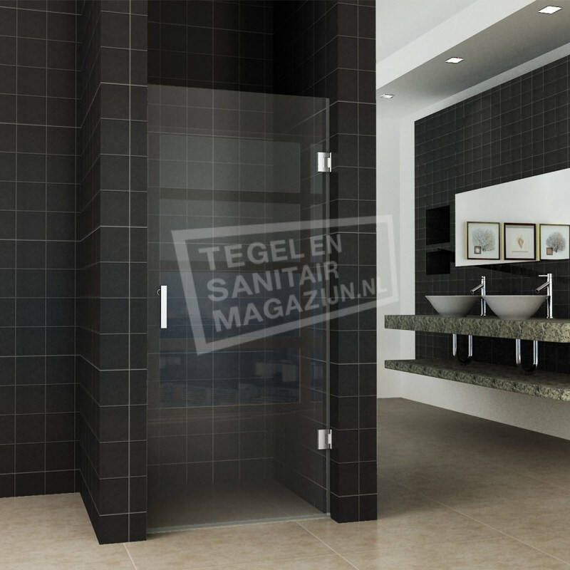 Wiesbaden Douchedeur Havana Nisdeur Draaideur 100x200cm Antikalk Helder Glas Chroom Profielloos 8mm Veiligheidsglas Easy Clean - Foto 4