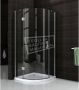 Wiesbaden Douchecabine Nano Kwartrond Draaideur Linksdraaiend 90x90x200cm Antikalk Helder Glas Chroom Profiel 8mm Veiligheidsglas Easy Clean - Thumbnail 5