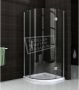 Wiesbaden Douchecabine Nano Kwartrond Draaideur Rechtsdraaiend 90x90x200cm Antikalk Helder Glas Chroom Profiel 8mm Veiligheidsglas Easy Clean - Thumbnail 4