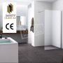 Wiesbaden Graffic inloopdouche 1000 x 2000 x 10 mm nano safety glass folie helder glas chroom 20.3757 - Thumbnail 5