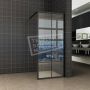 Wiesbaden Maaz inloopdouche met raster en handdoekhouder 1000 x 2000 x 10 mm helder glas mat zwart 20.3961 - Thumbnail 3