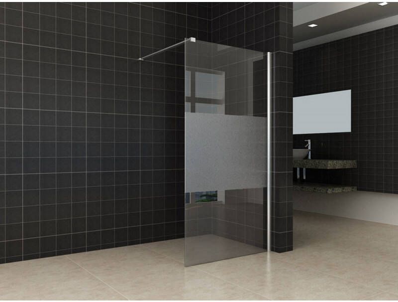 Wiesbaden Inloopdouche 100x200cm Antikalk Helder Mat Glas 8mm Veiligheidsglas Excl. Stabilisatiestang en Profielset - Foto 8