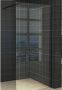 Wiesbaden Slim Douchewand Helder 60x200 cm NANO Mat zwart Profiel - Thumbnail 1