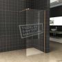 Wiesbaden Slim Douchewand Helder 90x200 cm NANO Geborsteld koper - Thumbnail 1