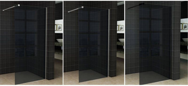 Wiesbaden Slim Douchewand Rookglas 120x200 cm 8 mm Nano (excl. Profiel)