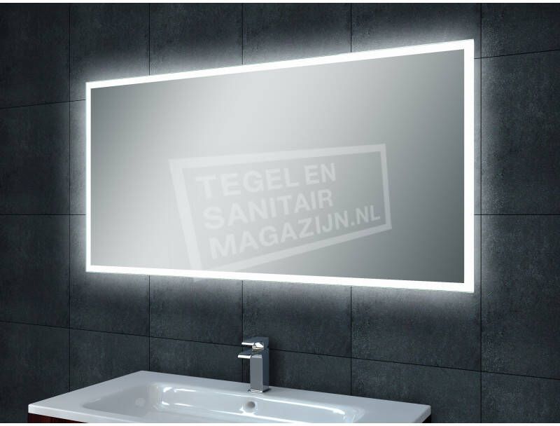 Wiesbaden Badkamerspiegel Quatro | 100x60 cm | Rechthoekig | Directe en indirecte LED verlichting | Touch button | Met verwarming - Foto 6