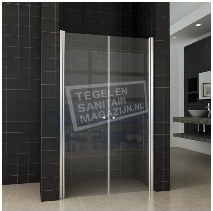 Wiesbaden Douchedeur Arizona Nisdeur Pendeldeur Draaideur 120x200cm Antikalk Helder Glas Chroom Profiel 6mm Veiligheidsglas Easy Clean - Foto 8