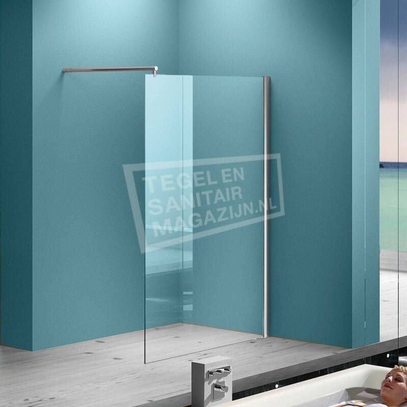 Diamond Line Inloopdouche Eco 140x200cm Antikalk Helder Glas Chroom Profiel 8mm Veiligheidsglas Easy Clean - Foto 9