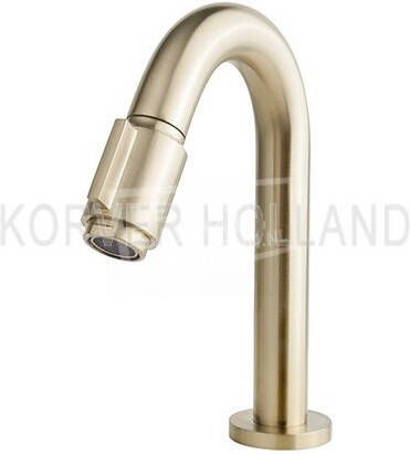 Wiesbaden Fonteinkraan Victoria | Opbouw | Koudwater kraan | Standaard model | Rond | Geborsteld staal PVD - Foto 5