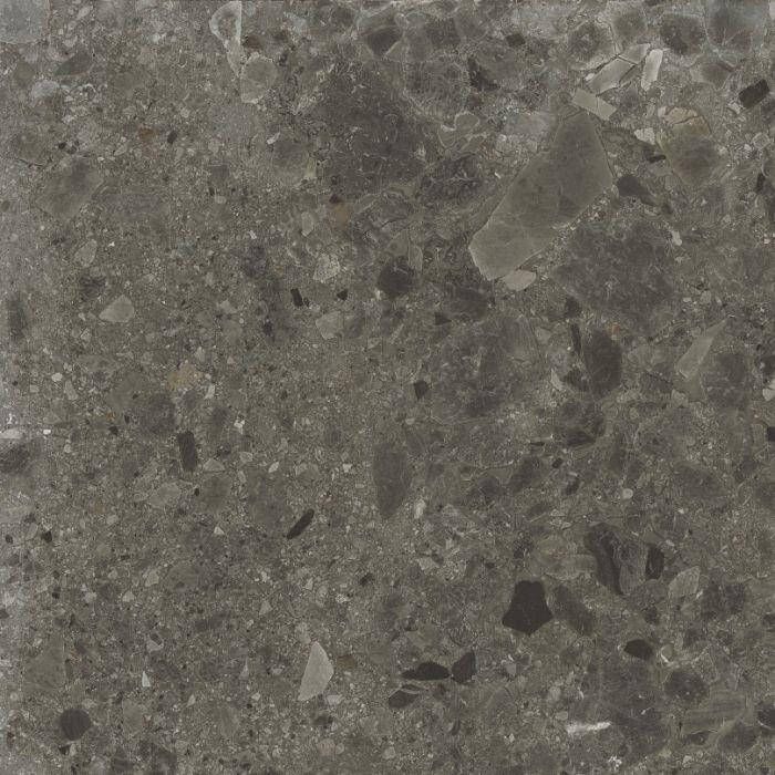 Baldocer Ceramica Nover wand- en vloertegel 60x60cm 9.5mm Vierkant gerectificeerd Terrazzo Zwart mat SW07311815-1
