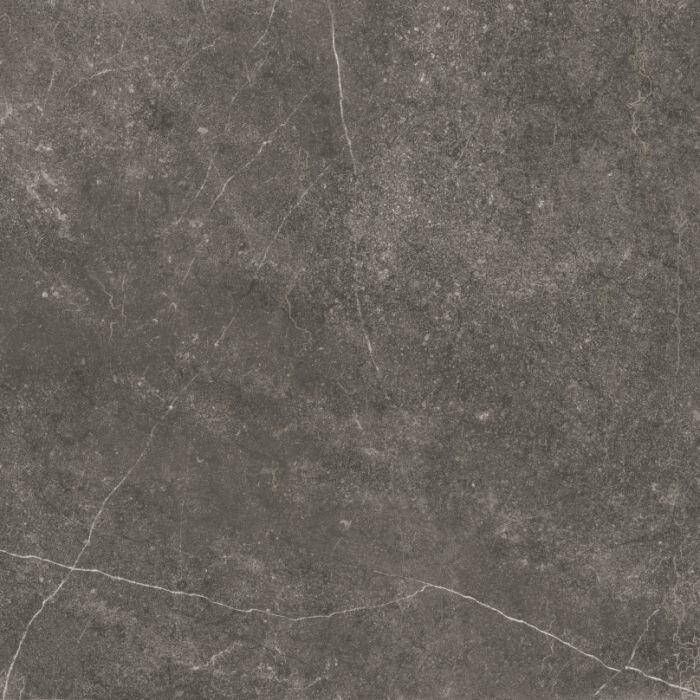 Kerabo Shetland Dark keramische vloer- en wandtegel marmerlook gerectificeerd 60 x 60 cm mat antraciet