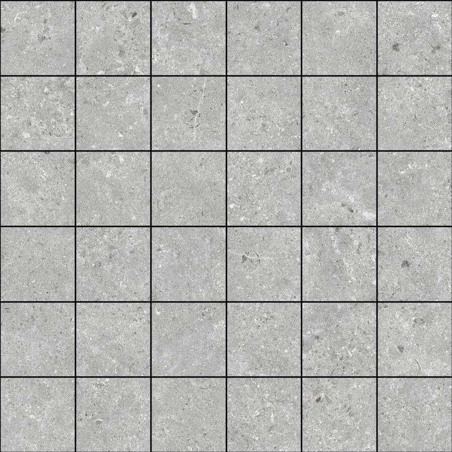 Baldocer Cerámica Stoneland Pearl mozaiek 5x5 op net van 30x30cm