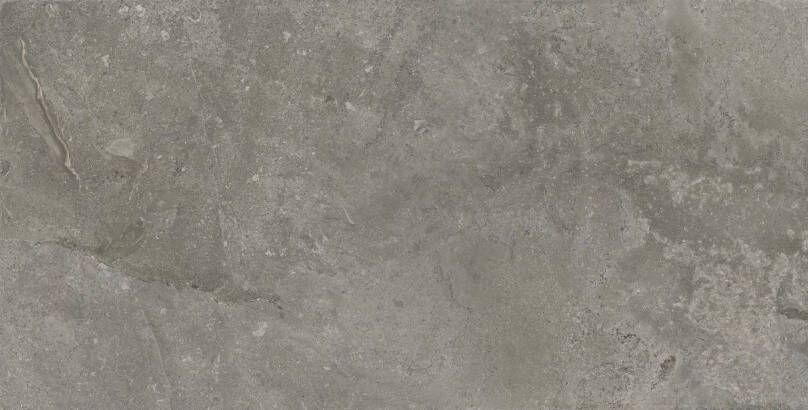 Kerabo Storm Lava keramische vloer- en wandtegel marmerlook gerectificeerd 60 x 120 cm mat grijs