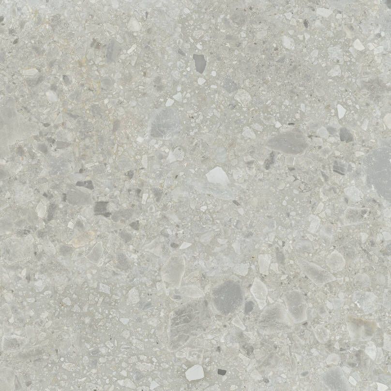 Baldocer Ceramica Nover wand- en vloertegel 80x80cm 9.5mm Vierkant gerectificeerd Terrazzo Grijs mat SW07311817