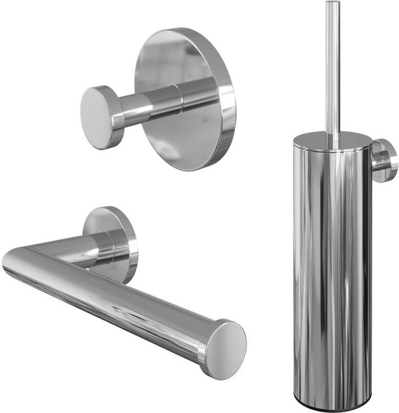 Brauer Chrome Edition Badkameracccesoires set 3-in-1 chroom 5-CE-152