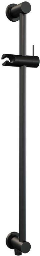 Brauer Black Carving thermostatische regendouche set met drukknoppen en 3-standen handdouche mat zwart