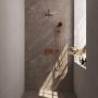 Brauer Copper Carving thermostatische inbouw regendouche met drukknoppen SET 67 met 20 cm douchekop en rechte muurarm en 3-standen handdouche en doucheslang en geïntegreerde glijstang koper geborsteld PVD - Thumbnail 2
