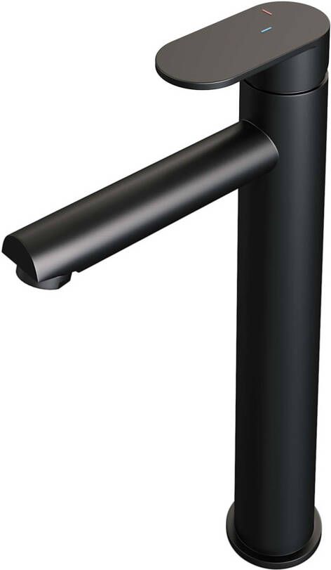 Brauer Wastafelkraan Black Edition HD3 Opbouw Hoog Mengkraan Rond Coldstart Mat Zwart 1 Greeps