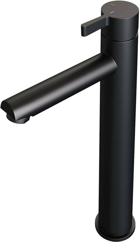 Brauer Wastafelkraan Black Edition HD1 Opbouw Hoog Mengkraan Rond Coldstart Mat Zwart 1 Greeps